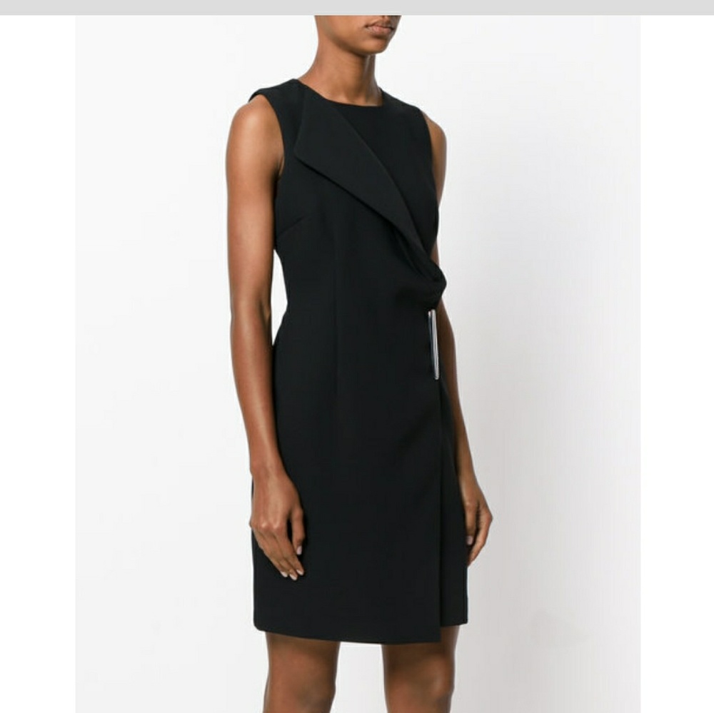 *NWT Navy blue asymmetrical  DKNY tailored dress